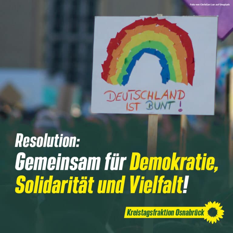 Resolution: Gemeinsam für Demokratie, Solidarität und Vielfalt!